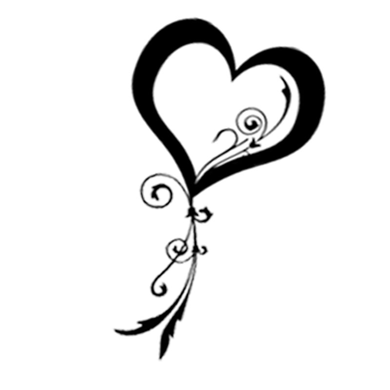 #2043 - Heart with Streamer -Valentine